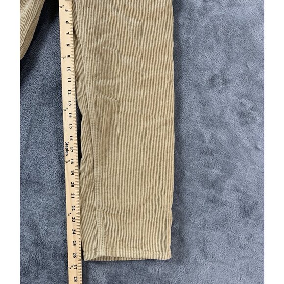Empyre Pants Women's Size 26 Relax Corduroy Beige Adjustable Waist Street Y2K - Picture 8 of 8